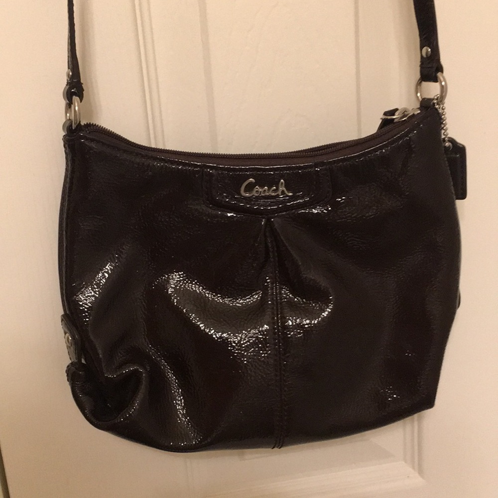 Coach Chocolate Leather Cross Over bag